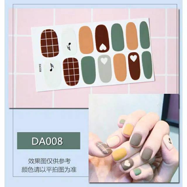 Stiker Kuku High End Motif Kartun 3D Nail Sticker 14 PCS [DA001-DA018]