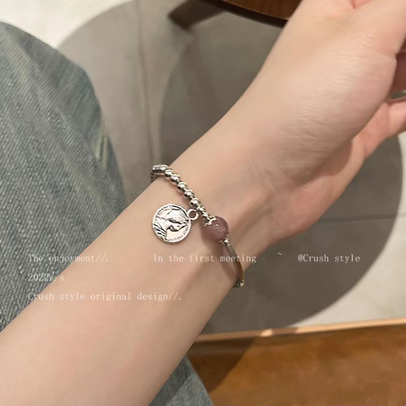 Gelang Tangan Alloy Aksen Mutiaraberlian Imitasi Bentuk Bungahati Untuk Wanita