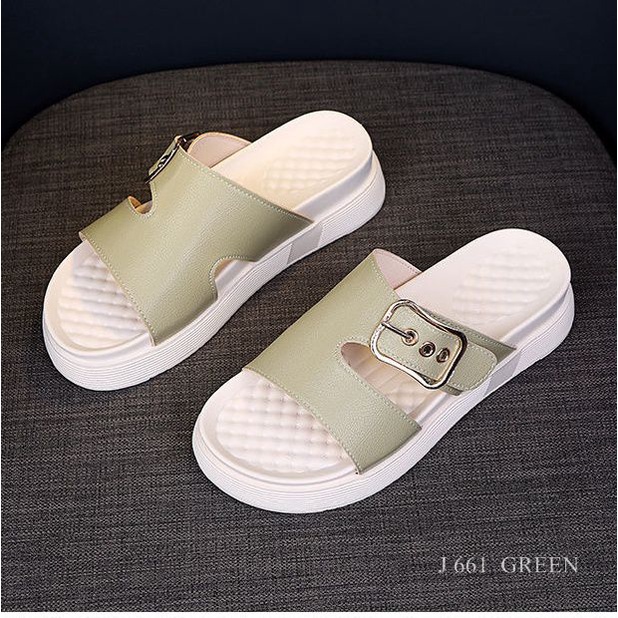 FASHION WANITA SANDAL SLIP WEDGES DRINA IMPORT 661
