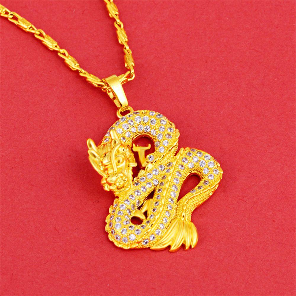 Lily Naga Cina Liontin Fashion Perhiasan Biker Rock Hip Hop Punk Kalung