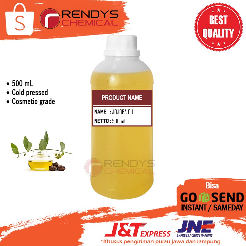 100% Pure Jojoba Oil 500mL - Minyak Jojoba Murni 500 mL - Cold Pressed