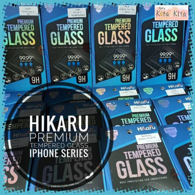 TG001 Hikaru Tempered Glass iPhone | 6/7/8 | 7 Plus | X/s | XR 6.1 | Xs