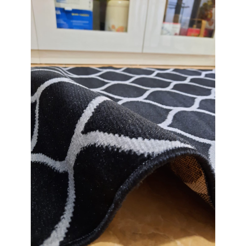 MAROC Karpet Lantai 100x150 Midnight Monokrom - MIDNIGHT 09-4