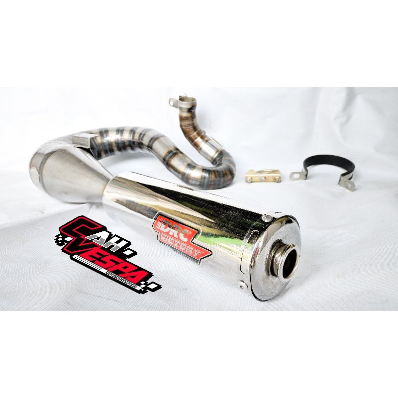 Knalpot Vespa DRC Victory Buang Kiri Anaconda