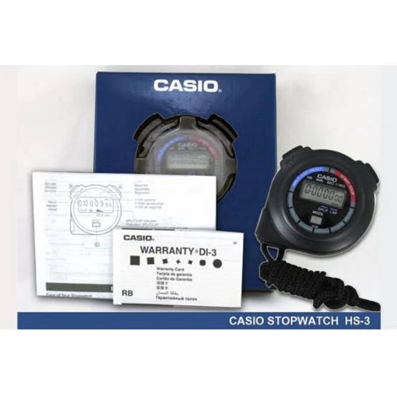 CASIO STOPWATCH HS 3 DIGITAL AKURASI 99 PERSEN