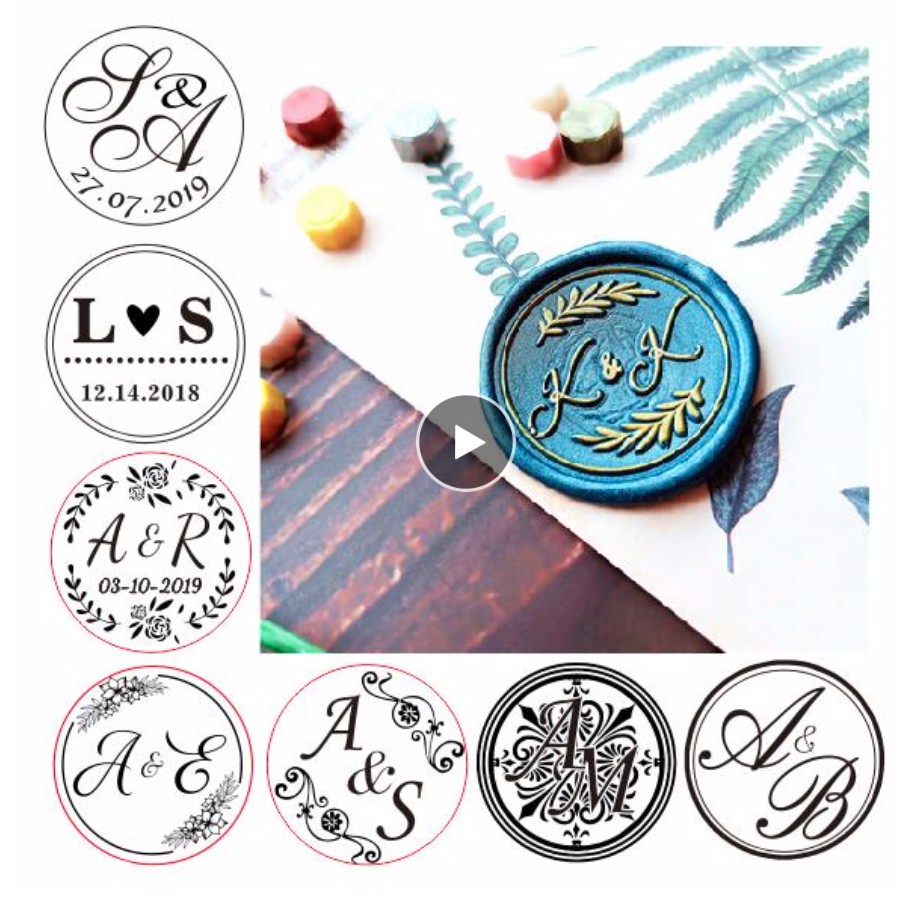 

DIY customize double Name 2 initials personalized Letter stamp/Sealing Wax /wedding Wax Seal Stamp.