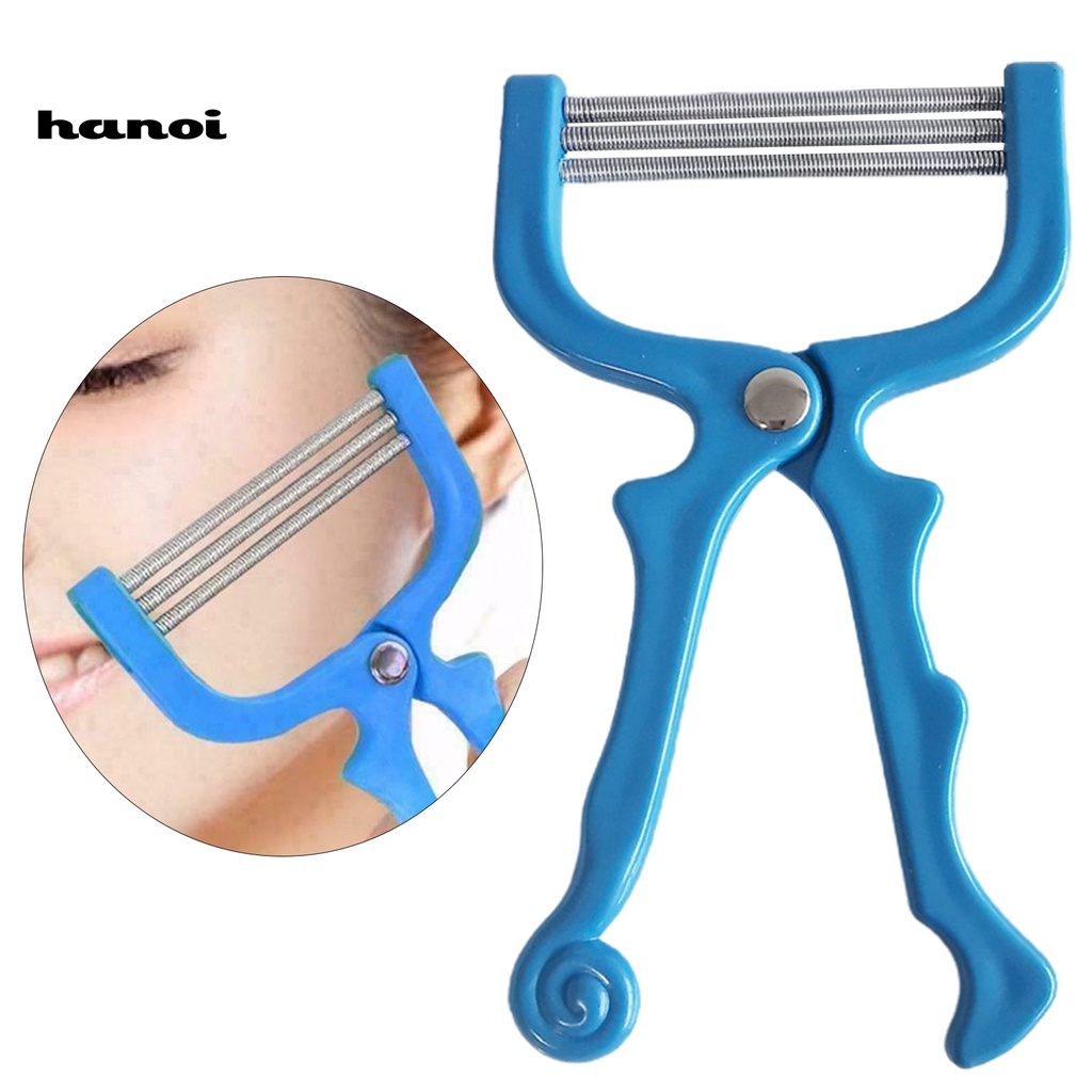 HQTM_Threading Epilator Smooth Skin Ergonomic Design Handheld 3 Row Hair Remover Spring Threading Epilator for Girl