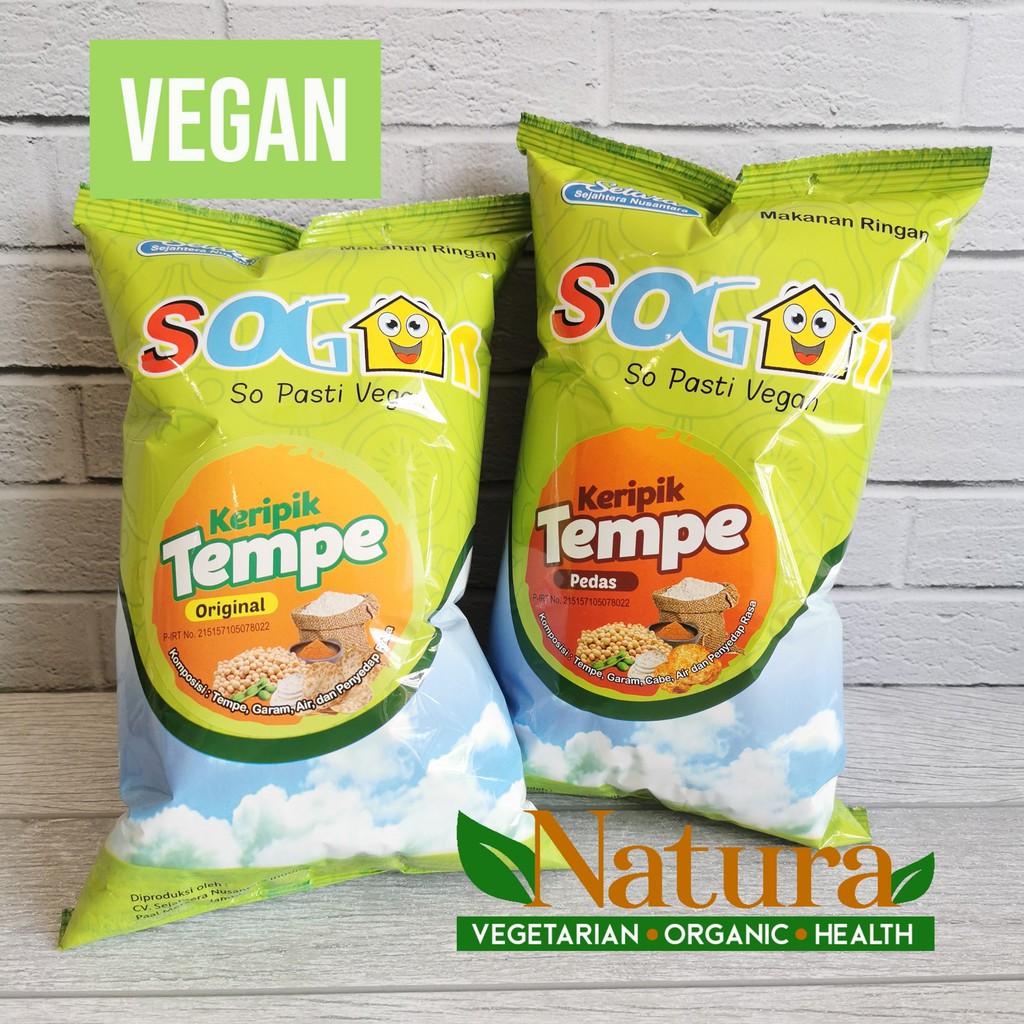 

Sogan Keripik Kerupuk Tempe Original / Pedas 100gr Vegetarian Vegan