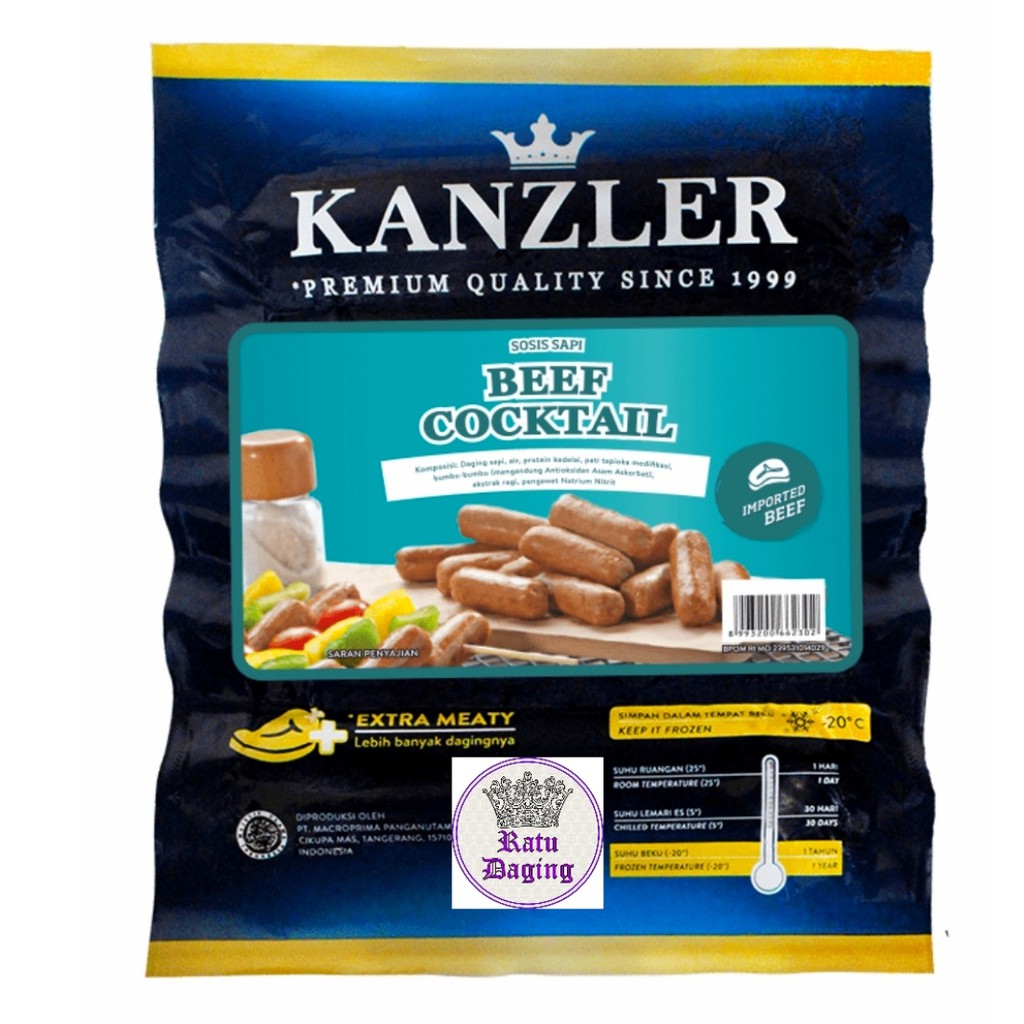 

Sosis Beef Cocktail Kanzler / Sosis Sapi 500gr