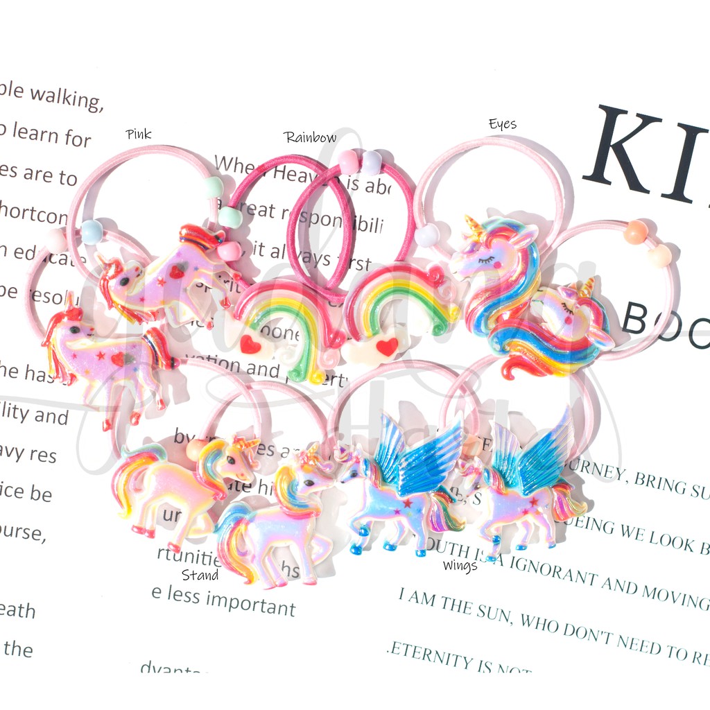 Ikat Rambut Anak Motif Unicorn Glossy Karet Lucu Hairband GEMEZZ GG 200510