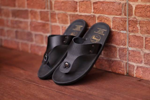 SANDAL KULIT PRIA CEVANY CLOVER BLACK BROWN TAN KULIT SAPI ASLI ORIGINAL HANDMADE