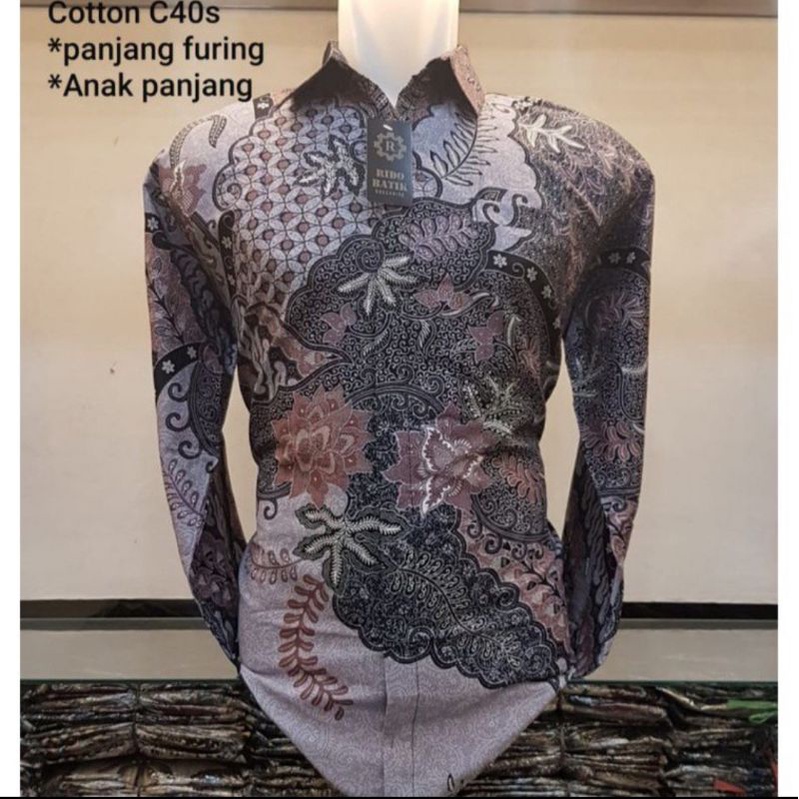 KEMEJA BATIK PREMIUM FOURING C40s KATUN HERO TERKINI MURAH MERIAH LENGAN PANJANG