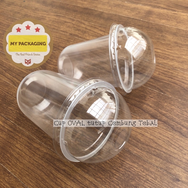 Tutup Gelas Plastik / Dom Lid POLOS Cembung (harga 50pcs) TEBAL