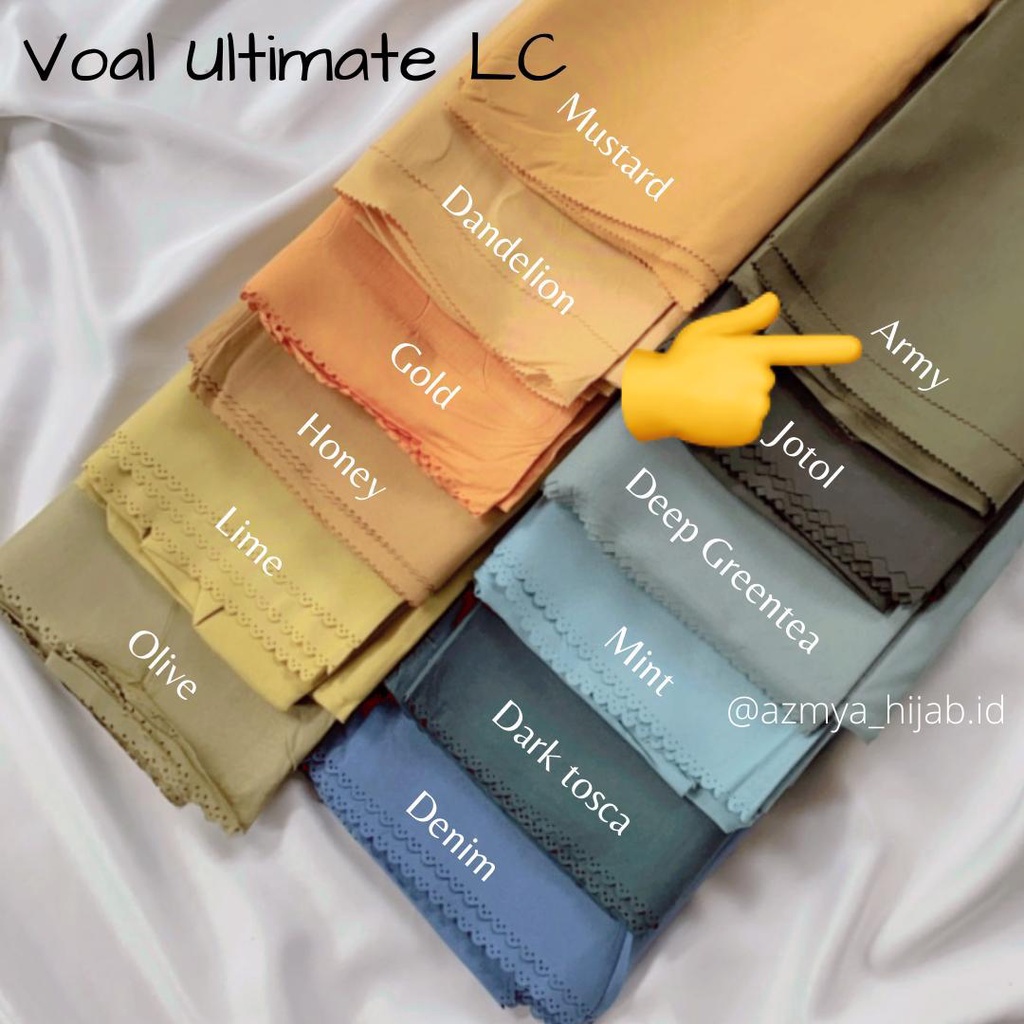 Jilbab VOAL MIRACLE PLAIN LC VOAL ULTIMATE LC Part 3 BORDIR BESI METAL LOGO