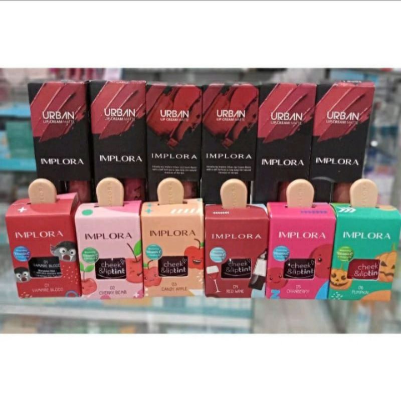 1 SET OMBRE IMPLORA URBAN LIP CREAM MATTE  + LIPTINT