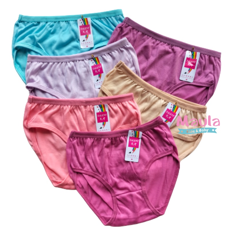 12 Pcs CD Talent Celana Dalam Wanita Remaja Dewasa Murah