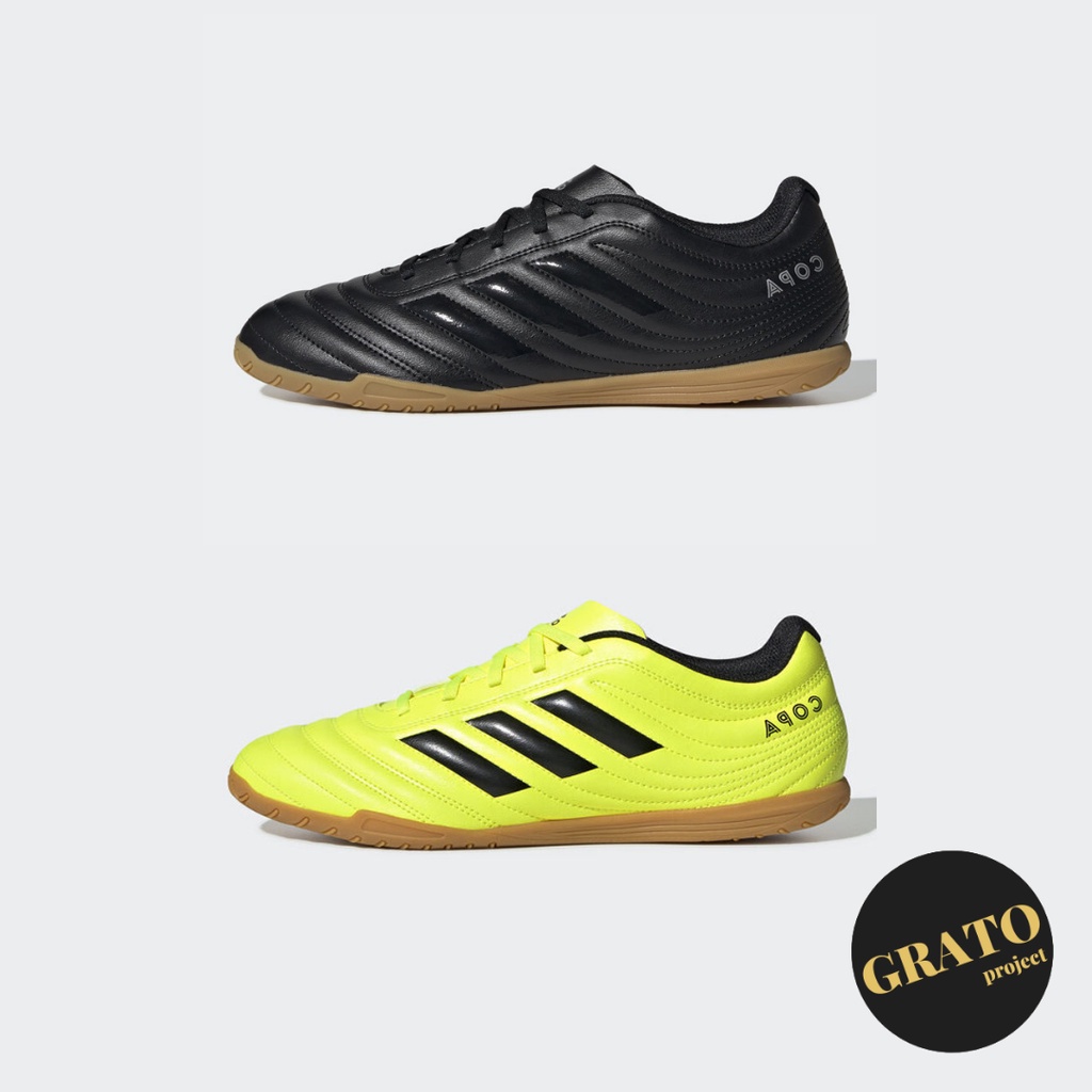 Sepatu Futsal Adidas Copa 19.4 Indoor Black/Sollar Yellow