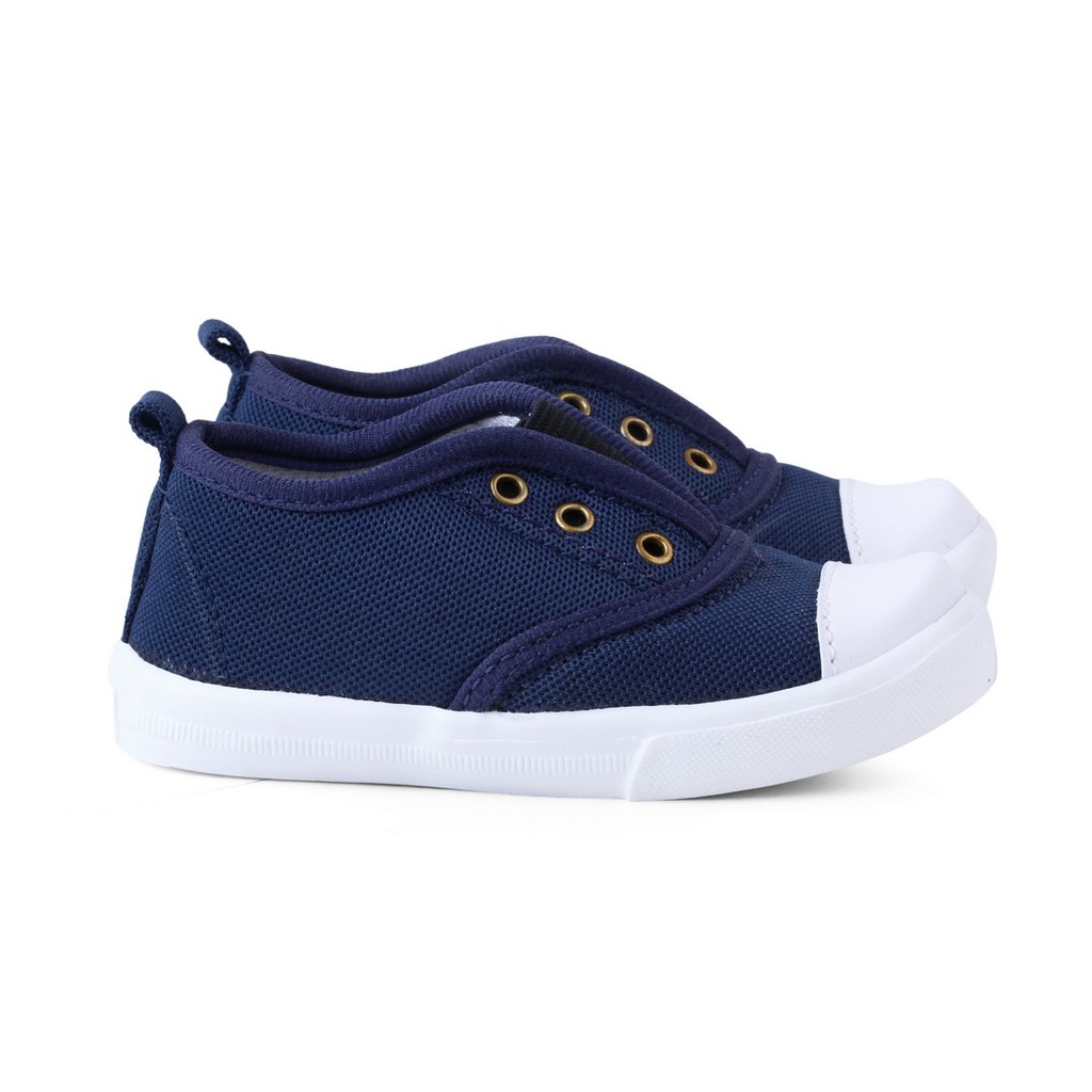 sepatu slip on unisex usia 1 2 tahun terbaru C03 Navy