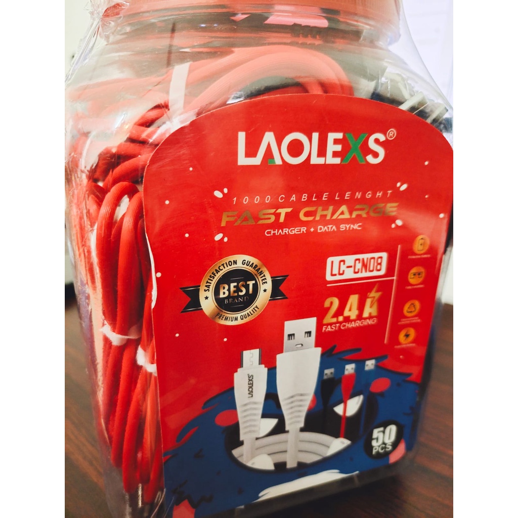 Kabel Data LC CN08 / Fast Charging 2.4A  (Garansi Resmi 12 Bulan) LAOLEXS