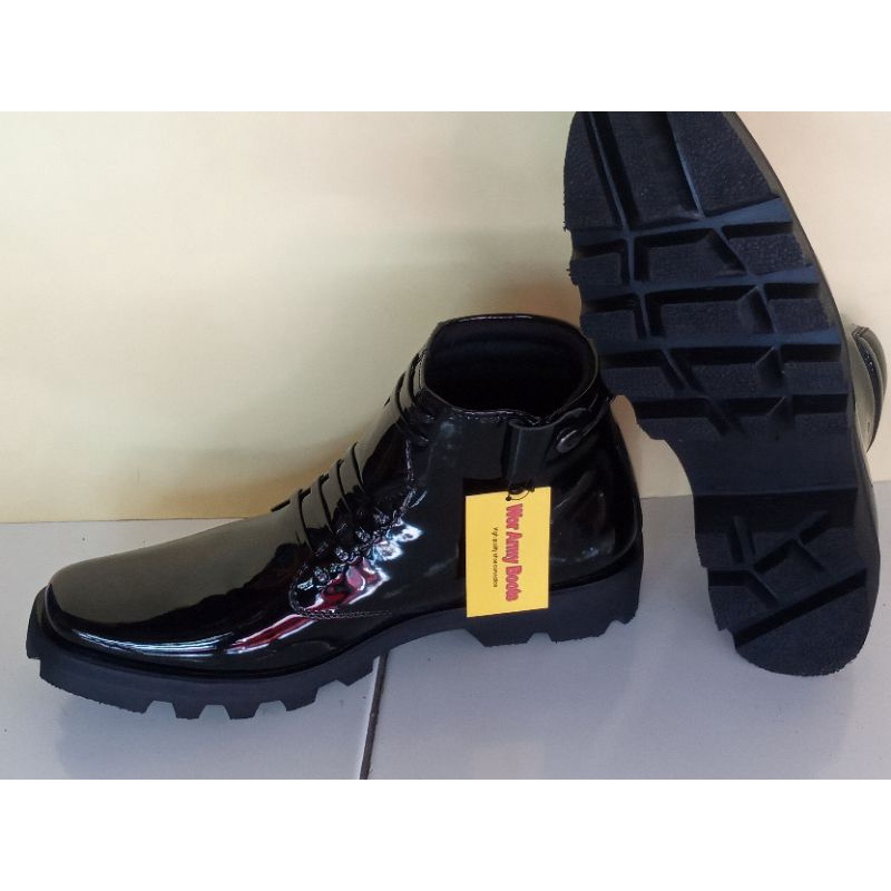 Sepatu PDH Dinas  Kilap Radial Tebal Terbaru Size 39-47 by Wor Army Boots