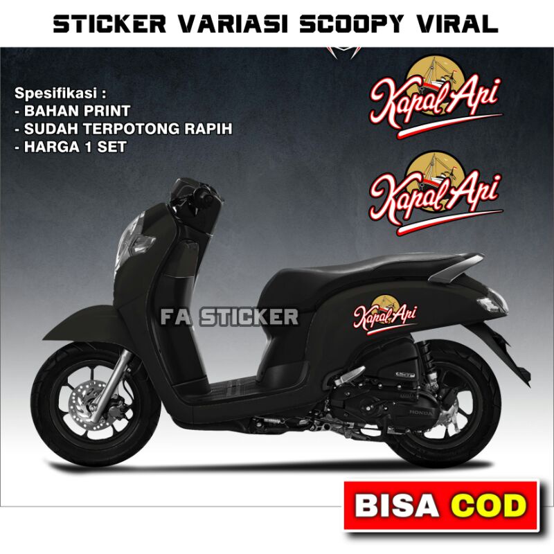 Sticker Scoopy Stiker Scoopy Variasi Aksesori Motor Stiker Aesthetic Motor Sticker Motor