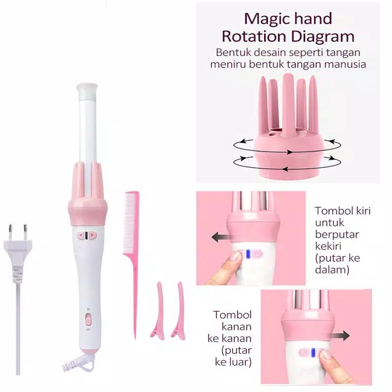 [JY] CATOK CATOKAN VIVID &amp; VOGUE CATOKAN RAMBUT KERITING OTOMATIS MB 220 - SISIR PENGERING RAMBUT