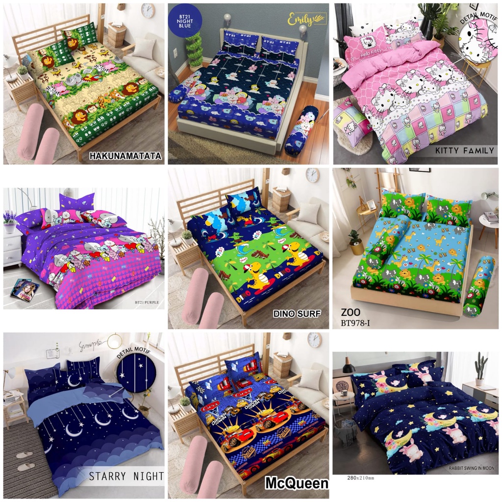 SPREI KARAKTER UK 120X200 &amp; SPREI KARAKTER UK 180X200