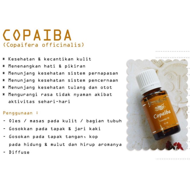 Cara pakai copaiba young living