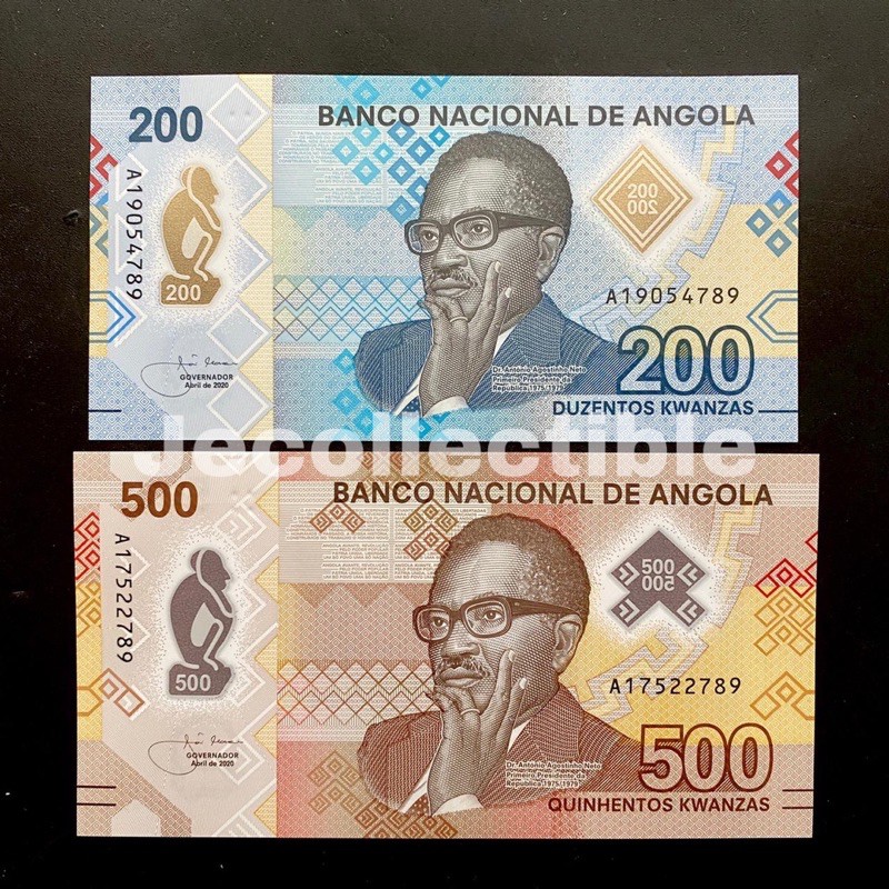 

Angola P#set 200 & 500 Kwanzas Polymer 2020