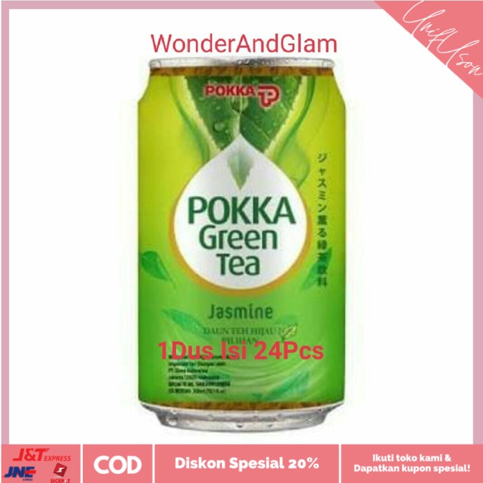 

⭐COD⭐ Pokka Green Tea Kaleng 300 ml / Pokka Jasmine Green Tea Kaleng 300ml