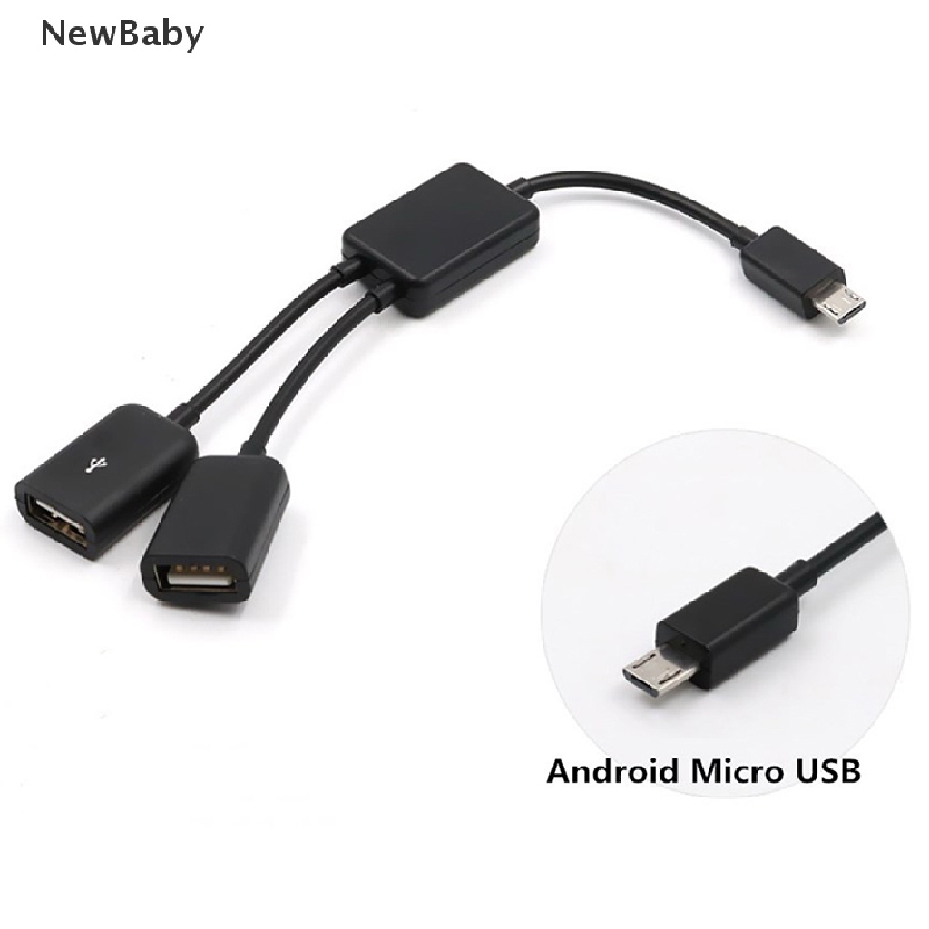 Kabel Adapter Dual Micro USB OTG Hub Host Untuk Tablet PC Smartphone