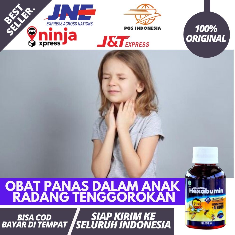 Hexabumin Asli Original Madu Anak Plus Albumin / Obat Panas Dalam Anak / Sariawan / Bibir Pecah Peca