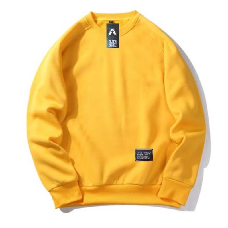 Basic Sweater Polos Fleece-Basic kuning