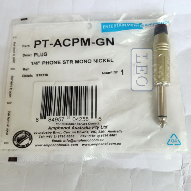 DIJUAL JACK INSTRUMENT AKAI MONO AMPHENOL PT ACPM GN ORIGINAL