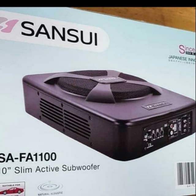 Subwofer kolong jok slim sansui SA FA 1100 mobil universal