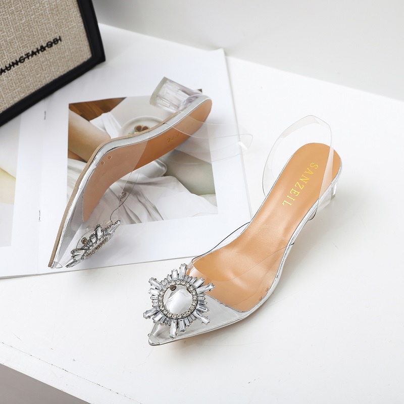 [COD Saja] 0129 Fashion Sepatu Heels Bohemian Transparan-8