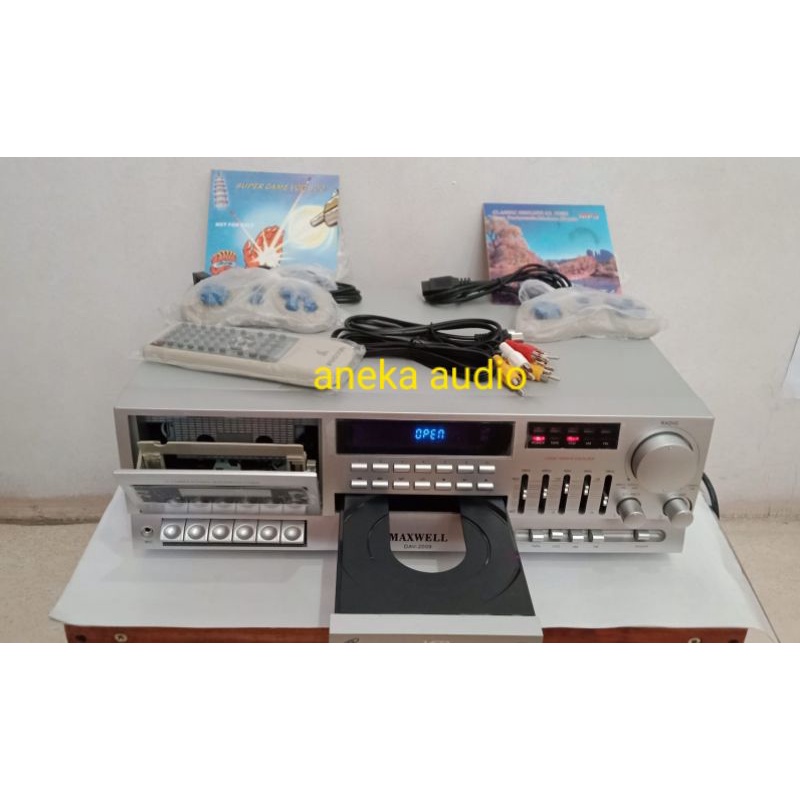 AMPLIFIER KARAOKE MAXWELL DAV-2009 bisa DVD CD MP3 DAN  kaset