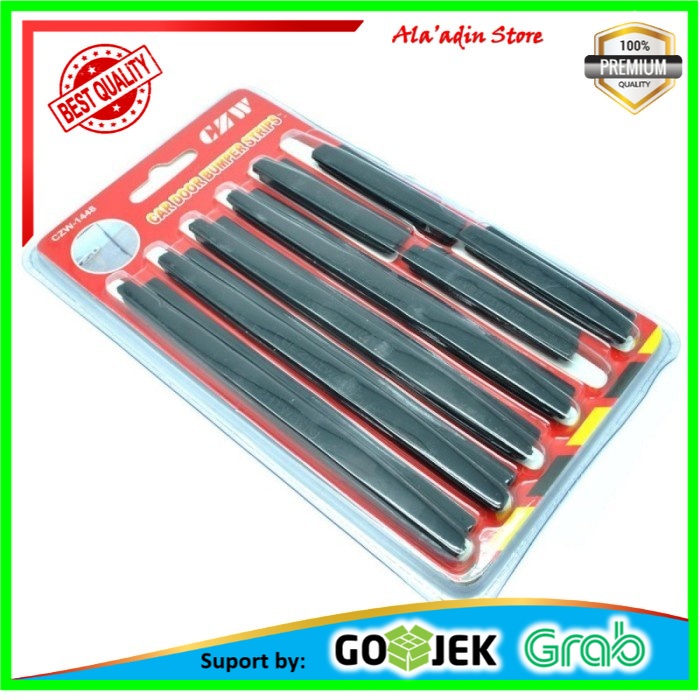 Cuci Gudang Cuci Gudang Slim Door Guard Pelindung Pintu Mobil 8 pcs - Hitam