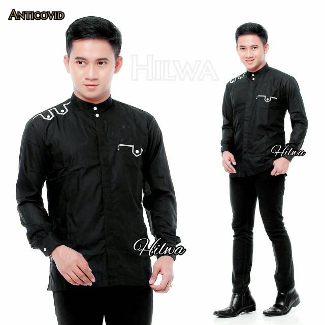 Baju koko hilwa anti covid 19 black