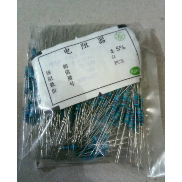 Resistor  1/2 watt perpak isi 500 biji //bisa riquest nilai