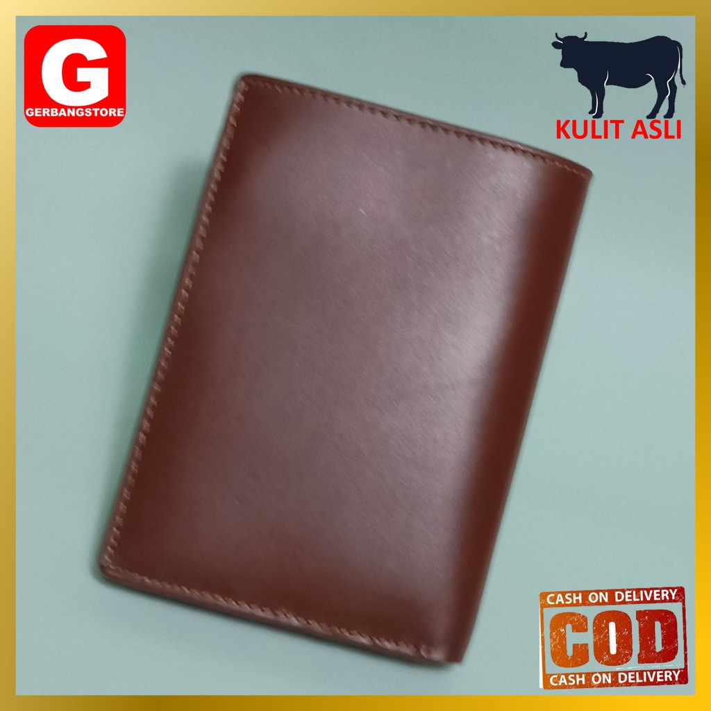 Dompet Pria Kulit Asli Sapi Jenis Pull Up Model Lipat Kartu Banyak  [3/4 Pull Up]