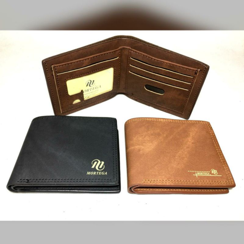 Dompet kulit lipat . Dompet pria mortega M-1728