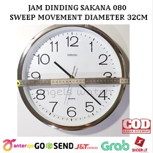 angelswatch jam dinding sakana 080 sweep movement