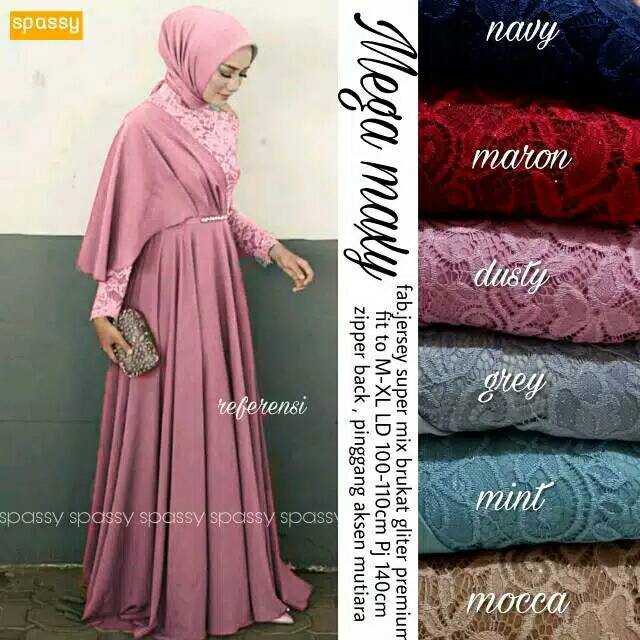 Mega Maxy Ori by Spassy Dress / Dress Maxy / Suplier Hijab Solo