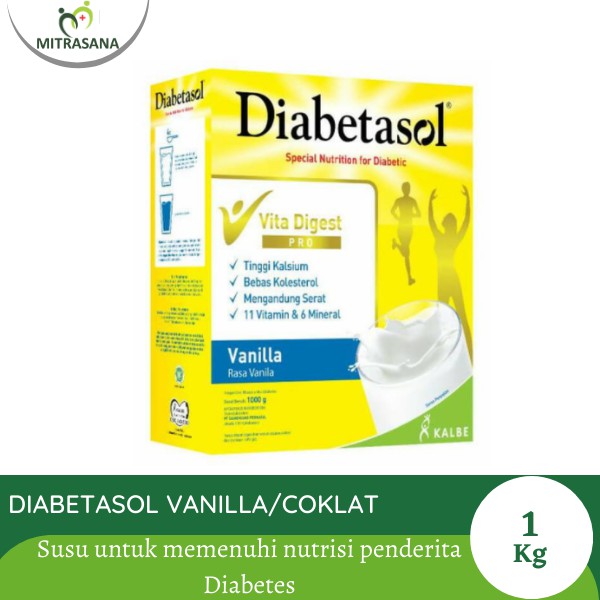 Diabetasol Vanilla/Coklat 1000gr/1kg Jumbo