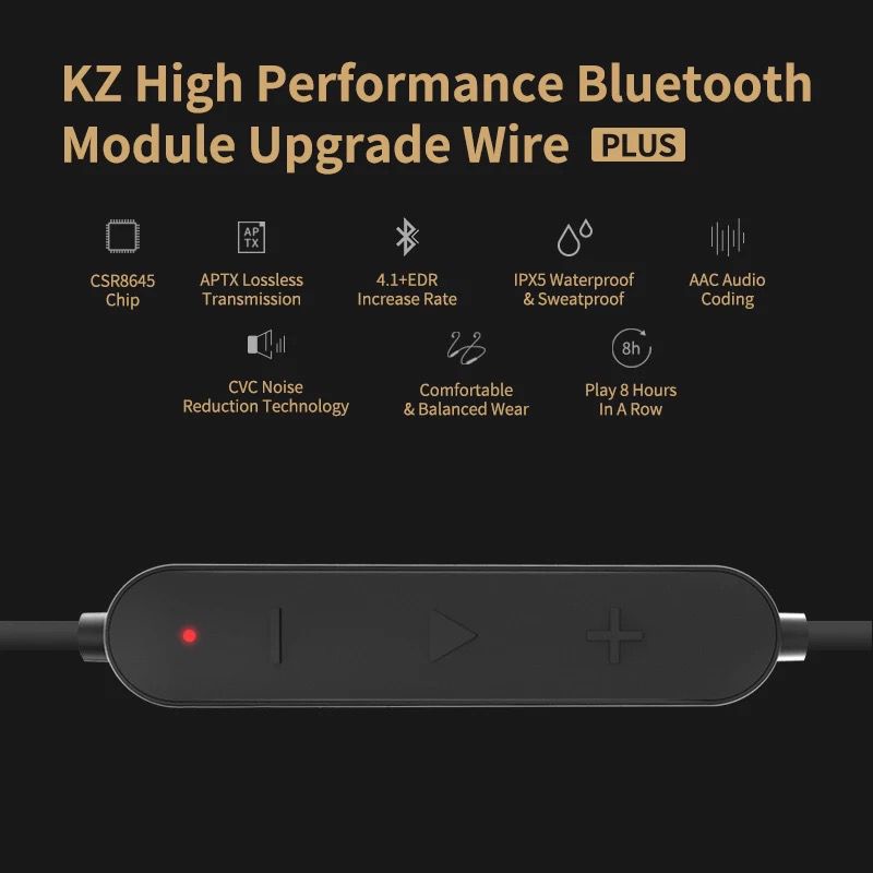 KZ APTX Module Cable bluetooth 4.1 Untuk Earphone Knowledge Zenith