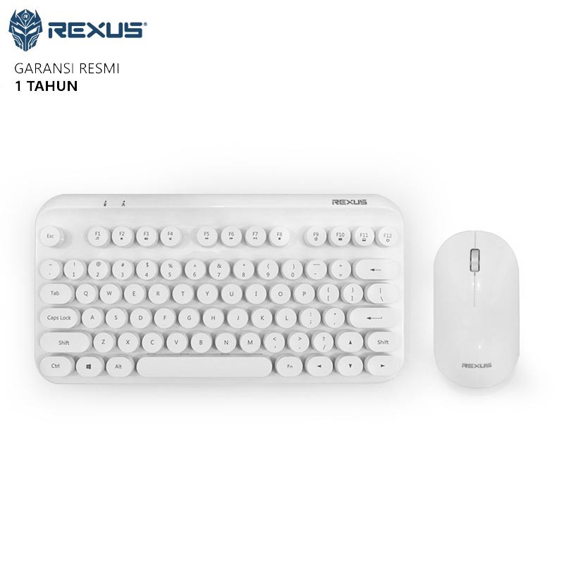 Wireless Combo Rexus KM9 Keyboard dan Mouse - White