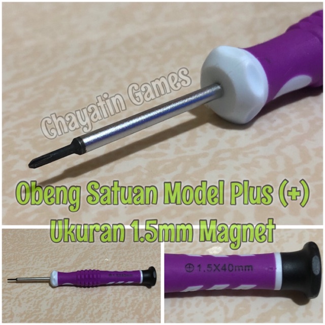 Obeng Ponsel HP Satuan Model Plus Ukuran 1.5 x 40mm