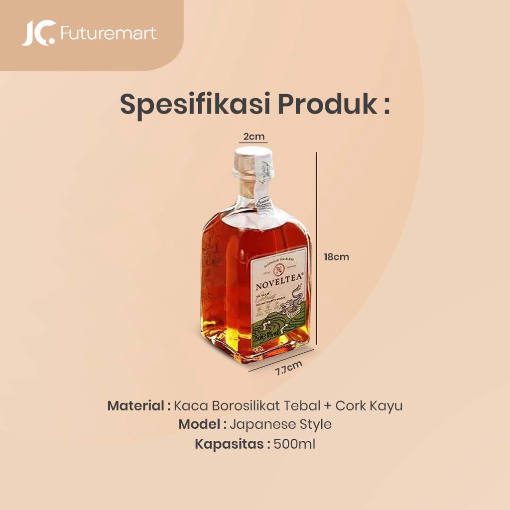 BOTOL KACA LIQUOR SAKE GLASS BOTTLE TUTUP CORK