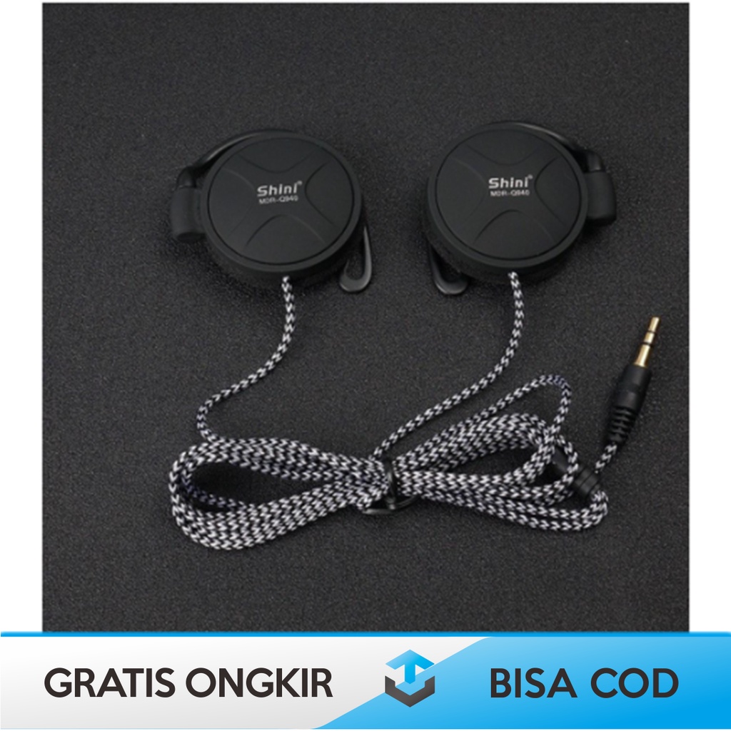 HEADPHONE KABEL SHINI Q940 EARHOOK SUPPORT UNTUK KOMPUTER/LAPTOP &amp; HP